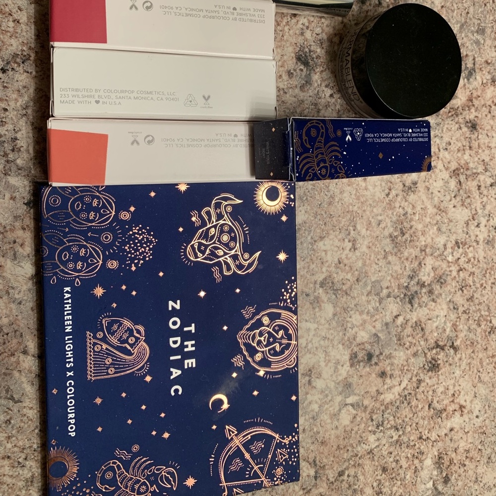 Colourpop zodiac palette lipsticks